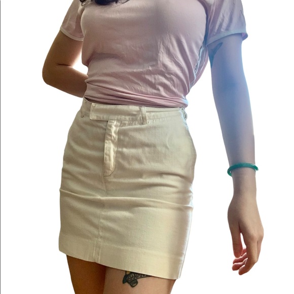 APC IVORY DENIM MINI SKIRT - SIZE SMALL / EU 36 - Picture 3 of 4